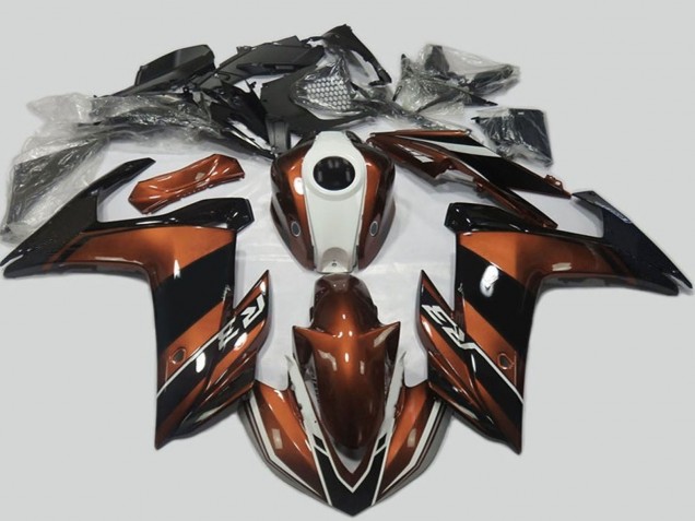 2015-2018 Yamaha R3 Motorcycle Fairings - Brown White Black Canada Websites