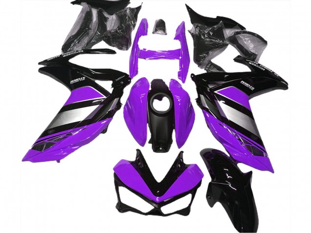 2015-2018 Yamaha R3 Motorcycle Fairings - Purple Silver Glossy Black Canada Websites