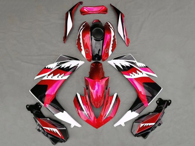 2015-2018 Yamaha R3 Motorcycle Fairings - Red White Black Shark Canada Websites