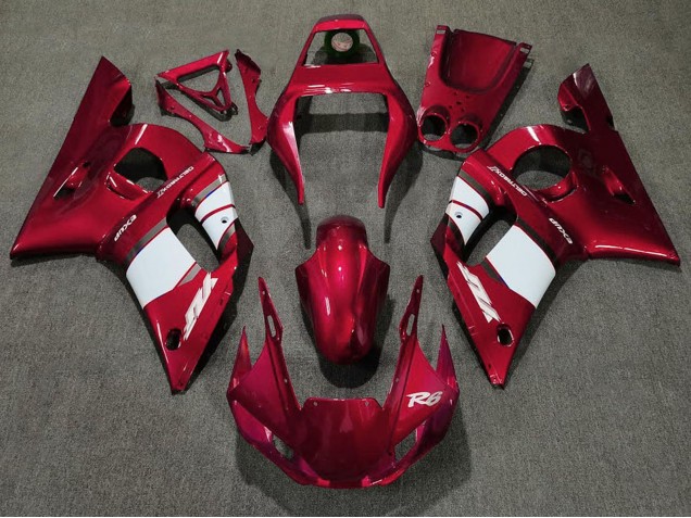 1998-2002 Yamaha R6 Motorcycle Fairing - Red White Canada Websites