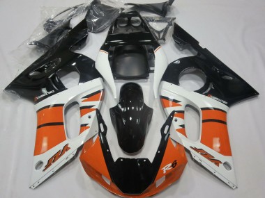 1998-2002 Yamaha R6 Motorcycle Fairings - White Orange Glossy Black Canada Websites