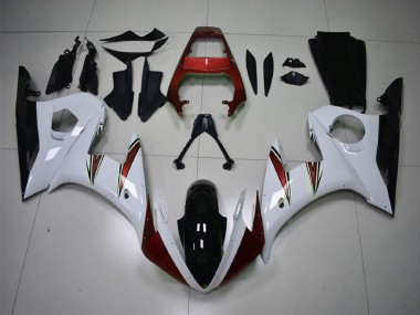 2003-2004 Yamaha R6 Motorcycle Fairings - White Red Glossy Black Canada Websites