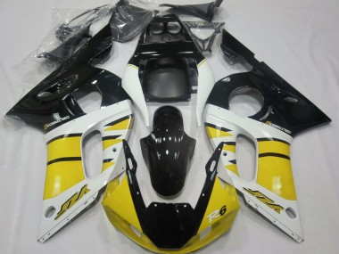 1998-2002 Yamaha R6 Motorcycle Fairings - Yellow White Glossy Black Canada Websites