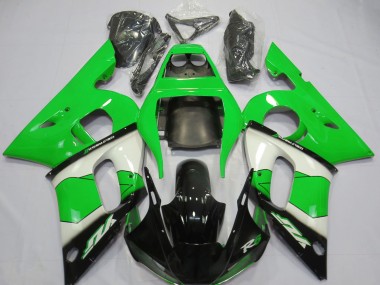 1998-2002 Yamaha R6 Motorcycle Fairing - Green White Glossy Black Canada Websites