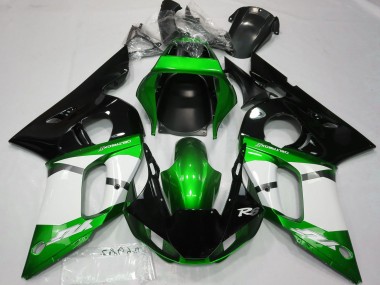 1998-2002 Yamaha R6 Motorcycle Fairings - Green White Glossy Black Canada Websites