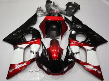 1998-2002 Yamaha R6 Motorcycle Fairing - Red White Glossy Black Canada Websites