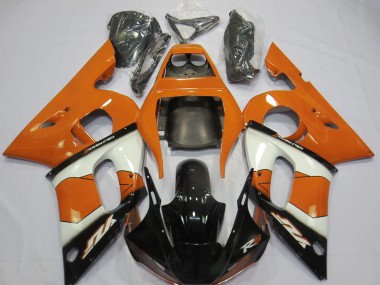 1998-2002 Yamaha R6 Motorcycle Fairings - Orange White Glossy Black Canada Websites