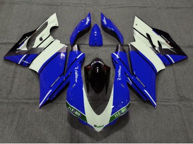 2015-2020 Ducati 959 1299 Motorcycle Fairings - Blue White Glossy Black Unibat Flex-Box OEM Style Canada Websites