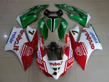 2011-2014 Ducati 899 1199 Motorcycle Fairings - White Red Green Fiamm 7 Canada Websites