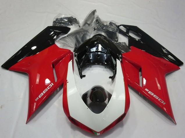 2007-2014 Ducati 1098 Motorcycle Fairings - Red White Glossy Black Canada Websites
