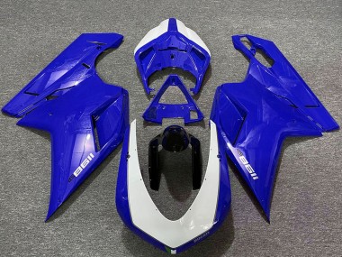 2007-2014 Ducati 1198 Motorcycle Fairings - Glossy Blue White Canada Websites