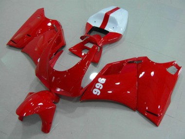 1993-2005 Ducati 996 Motorcycle Fairings - Glossy Red White Canada Websites