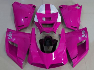 1993-2005 Ducati 996 Motorcycle Fairings - Glossy Pink White Black Canada Websites