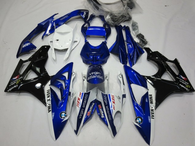 2009-2014 BMW S1000RR Motorcycle Fairings - White Blue Glossy Black Virgin Atlantic Canada Websites