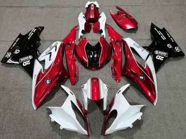 2017-2018 BMW S1000RR Motorcycle Fairings - White Red Glossy Black Canada Websites