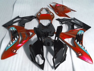 2017-2018 BMW S1000RR Motorcycle Fairings - Red Glossy Black Shark Canada Websites