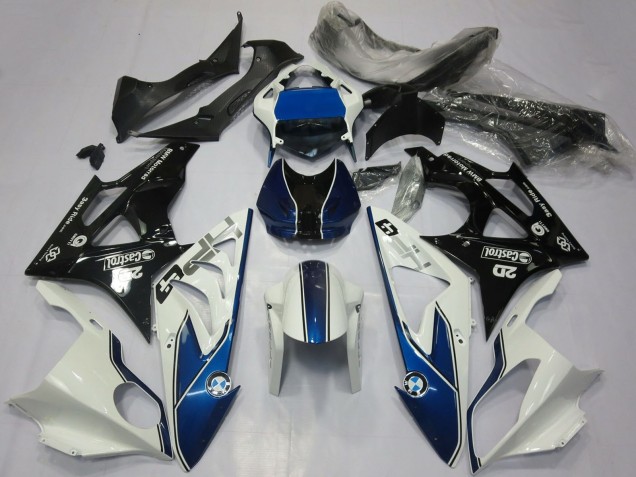2017-2018 BMW S1000RR Motorcycle Fairings - White Blue Glossy Black Canada Websites