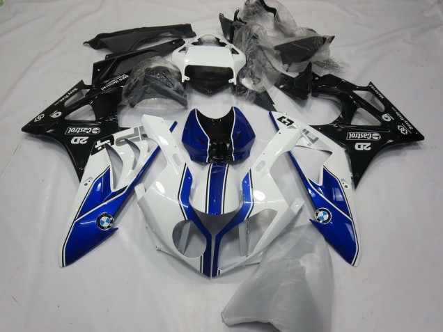 2015-2016 BMW S1000RR Motorcycle Fairings - White Blue Glossy Black Canada Websites