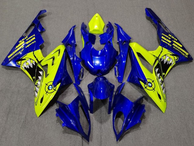 2009-2014 BMW S1000RR Motorcycle Fairings - Yellow Blue Shark Canada Websites