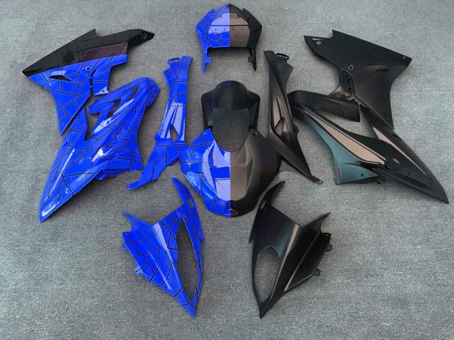 2015-2016 BMW S1000RR Motorcycle Fairings - Blue Matte Black Split Canada Websites