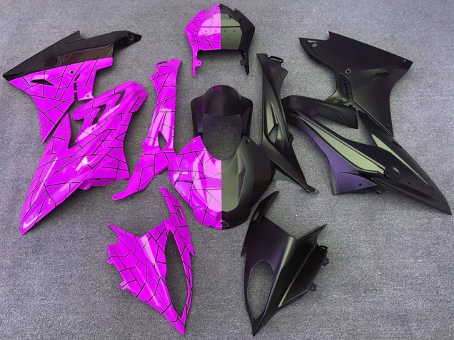 2015-2016 BMW S1000RR Motorcycle Fairings - Pink Matte Black Split Canada Websites