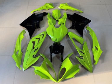 2009-2014 BMW S1000RR Motorcycle Fairings - High Viz Yellow Glossy Black HP Canada Websites