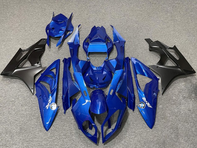 2009-2014 BMW S1000RR Motorcycle Fairings - Blue Matte Black Canada Websites