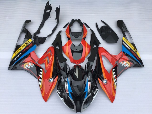 2015-2016 BMW S1000RR Motorcycle Fairings - Red Glossy Black Shark Canada Websites