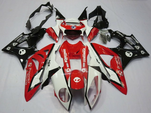 2009-2014 BMW S1000RR Motorcycle Fairing - White Red Glossy Black Canada Websites