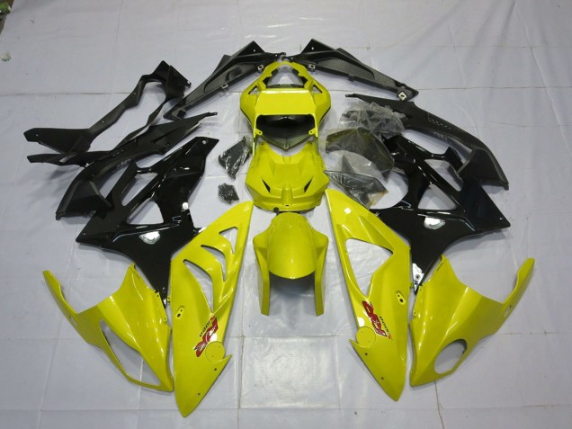 2009-2014 BMW S1000RR Motorcycle Fairings - Yellow Glossy Black Canada Websites