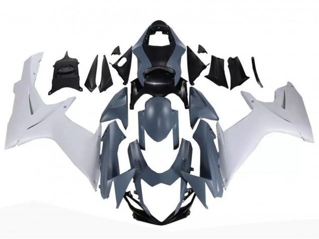 2011-2024 Suzuki GSXR 600 / GSXR 750 Motorcycle Fairings - Nardo Grey White Canada Websites