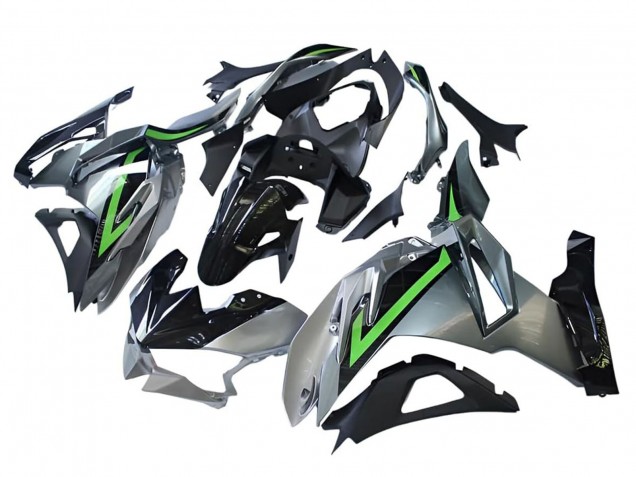 2024-2025 Kawasaki Ninja 500 EX500R Motorcycle Fairings - Grey Green Black Canada Websites