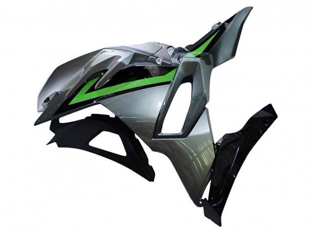 2024-2025 Kawasaki Ninja 500 EX500R Motorcycle Fairings - Grey Green Black Canada Websites