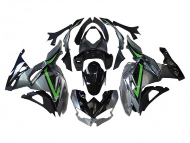 2024-2025 Kawasaki Ninja 500 EX500R Motorcycle Fairings - Grey Green Black Canada Websites