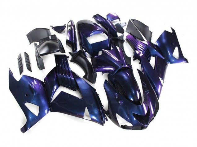 2006-2011 Kawasaki ZX14R ZZR1400 Motorcycle Fairings - Chameleon Blue Purple Canada Websites
