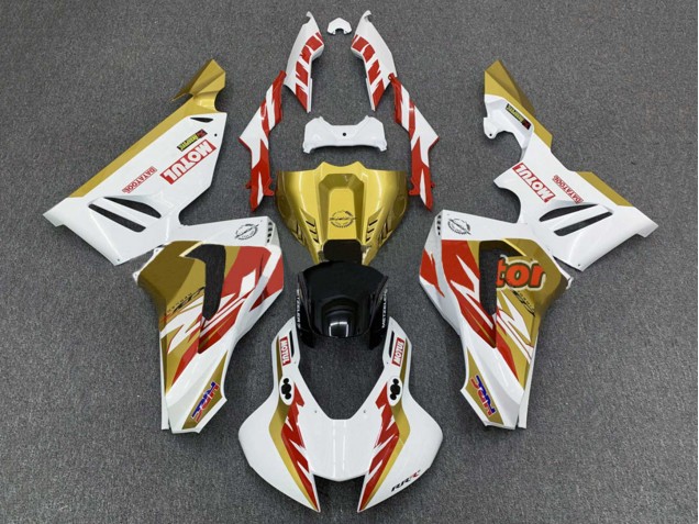 2020-2023 Honda CBR1000RR-R Motorcycle Fairings - White Red Gold Motul Canada Websites