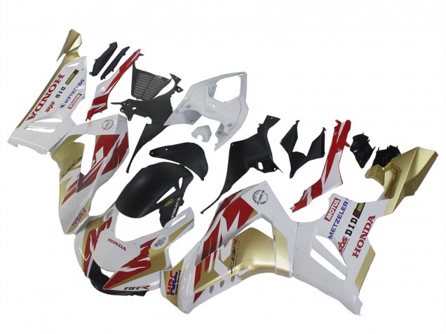 2020-2023 Honda CBR1000RR-R Motorcycle Fairings - White Red Gold Motul HRC Canada Websites
