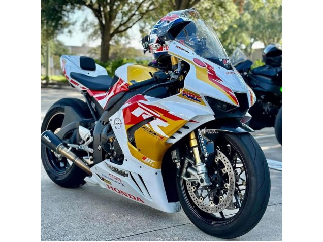 2020-2023 Honda CBR1000RR-R Motorcycle Fairings - White Red Gold Motul HRC Canada Websites