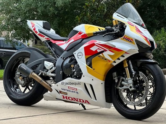 2020-2023 Honda CBR1000RR-R Motorcycle Fairings - White Red Gold Motul HRC Canada Websites