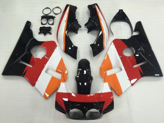 1987-1989 Honda CBR400RR NC23 Motorcycle Fairings - Orange White Red Glossy Black Canada Websites