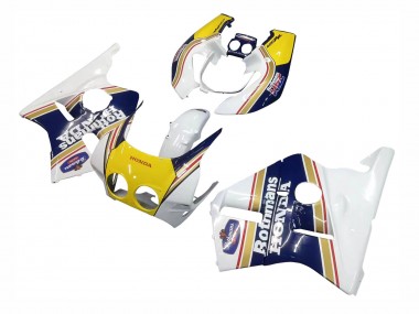 1987-1989 Honda CBR400RR NC23 Motorcycle Fairings - White Yellow Blue Rothmans Canada Websites