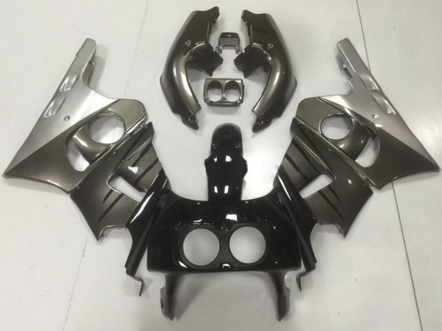 1990-1999 Honda CBR400RR NC29 Motorcycle Fairings - Silver Grey Glossy Black Canada Websites