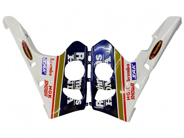 1990-1999 Honda CBR400RR NC29 Motorcycle Fairings - White Gold Red Dark Blue Rothmans Canada Websites