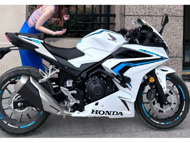 2022 Honda CBR400R Motorcycle Fairings - White Blue Canada Websites