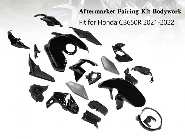 2019-2022 Honda CB650R Motorcycle Fairings - Glossy Black Canada Websites