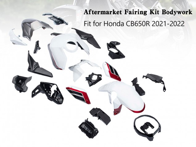 2019-2022 Honda CB650R Motorcycle Fairings - White Black Red Canada Websites