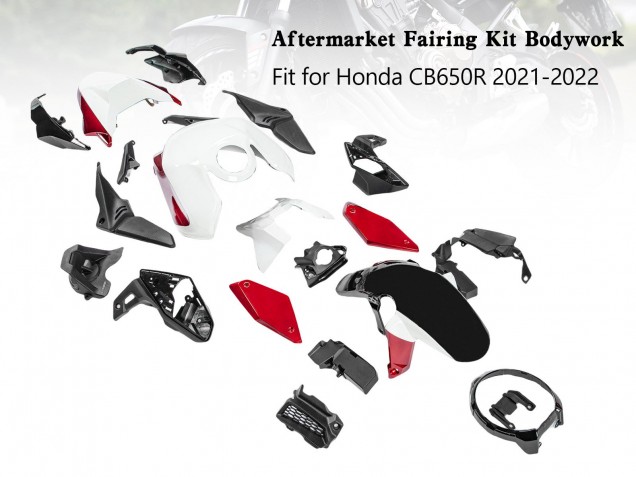2019-2022 Honda CB650R Motorcycle Fairings - Black Red White Canada Websites