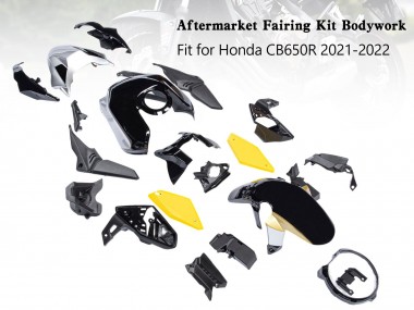 2019-2022 Honda CB650R Motorcycle Fairings - Black Yellow Canada Websites