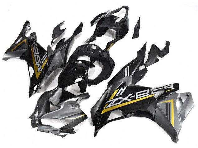 2019-2025 Kawasaki ZX25R ZX-25R Motorcycle Fairings - Grey Gold Glossy Black Canada Websites