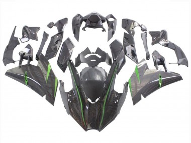 2015-2022 Kawasaki Ninja H2 Motorcycle Fairings - Black Carbon Fiber Green Canada Websites